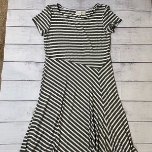 Chico’s Striped Midi Dress Size Plus 0